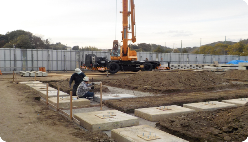 2.フーチングコンクリート盤設置